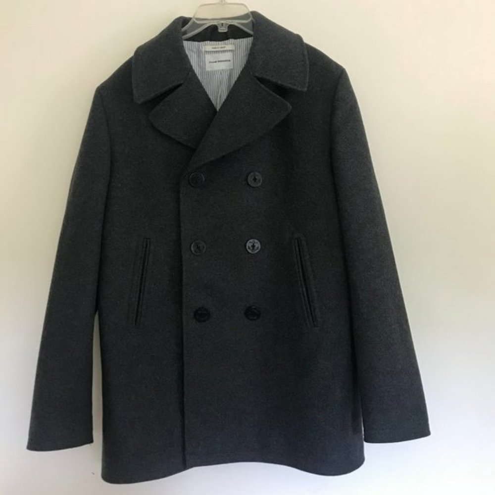 Men's Club Monaco Italian Wool Pea Coat Large
